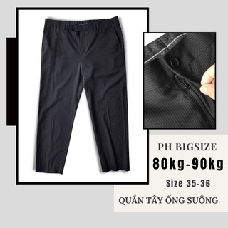 Quần Tây Bigsize 80kg-90kg | Quần Âu ngoai cỡ công sở ống suông | PH Big Size | Q113G