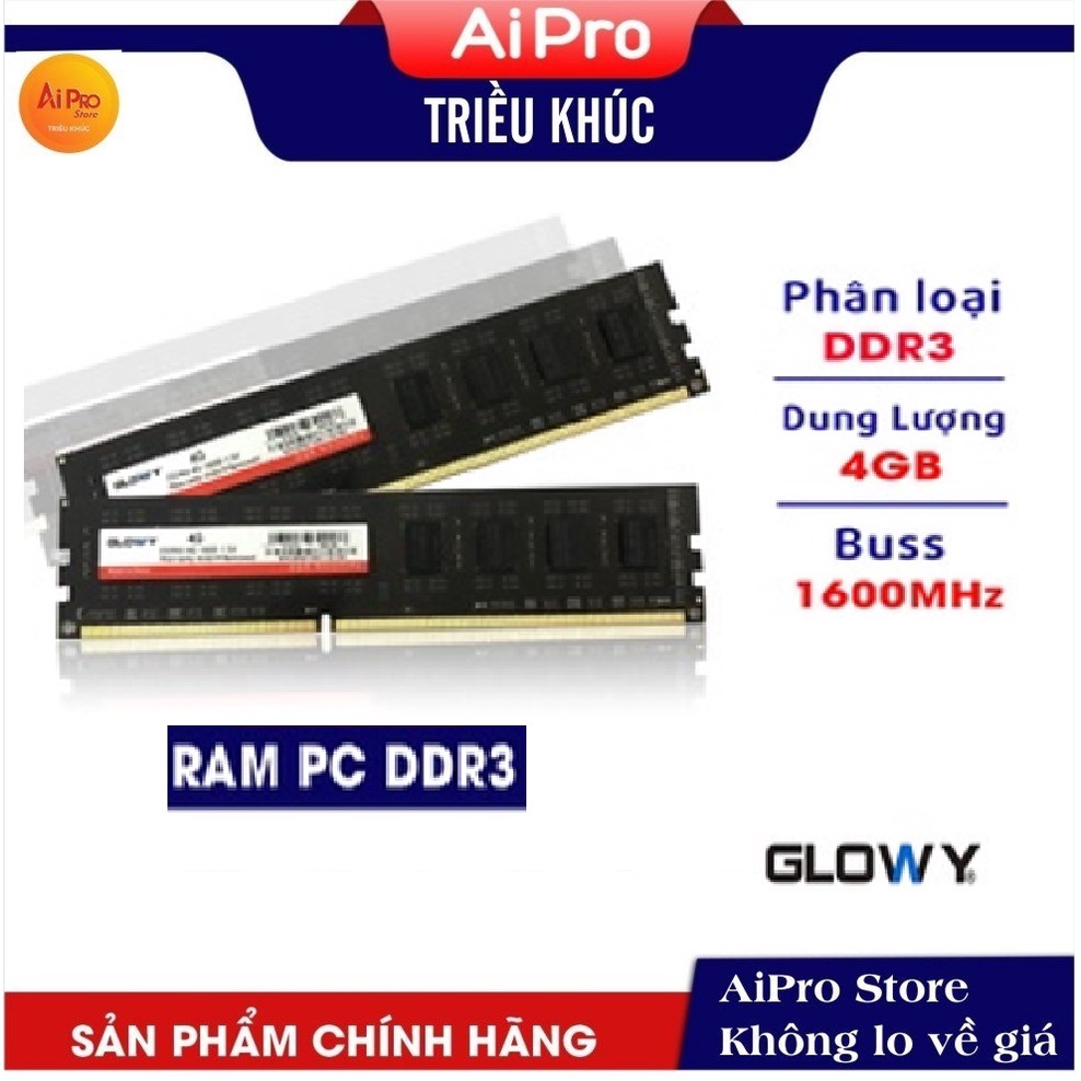 Ram Gloway DDR3 | 4GB | 1600MHz - Bảo hành 3 năm