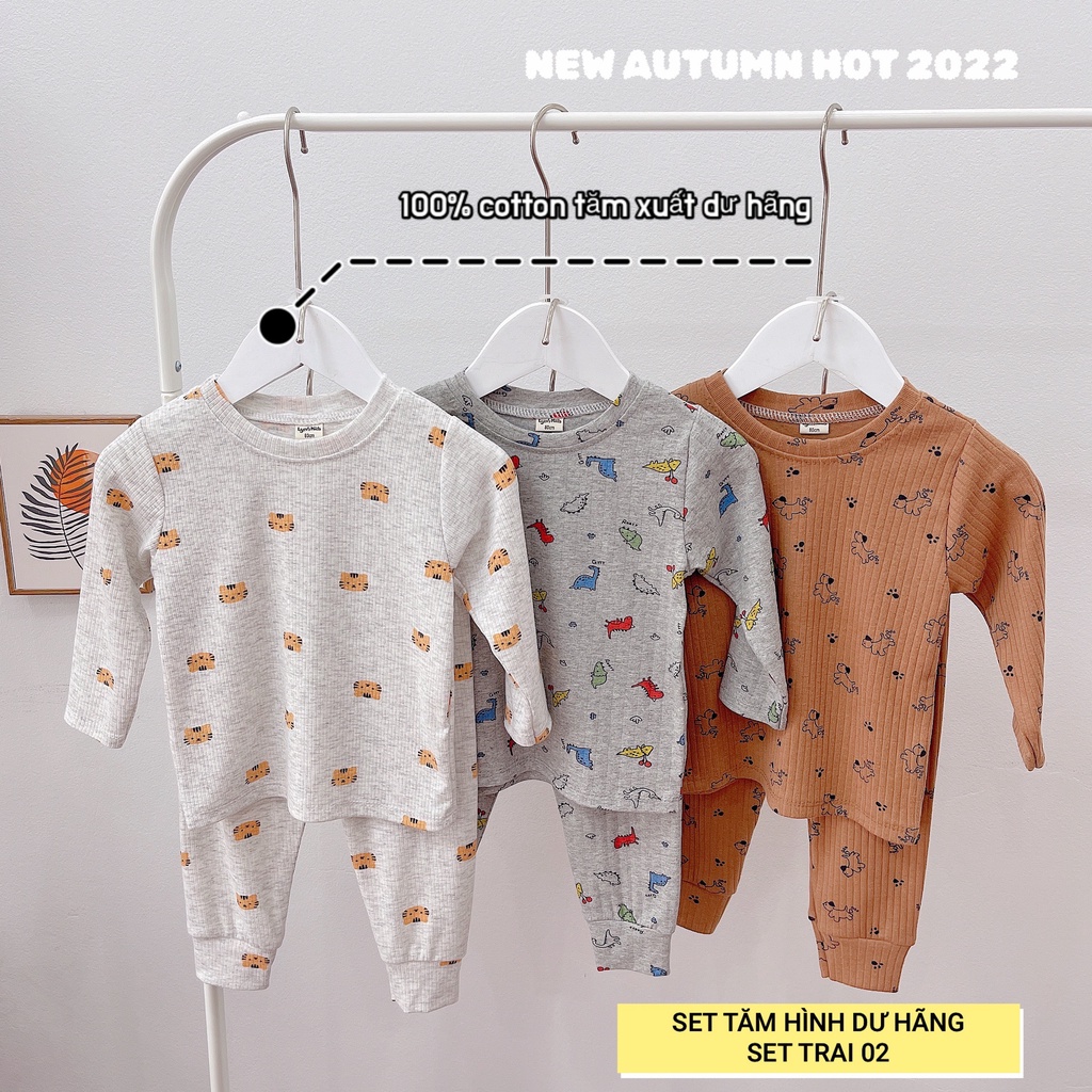 Set 3 bộ hàng xuất dư chất tăm siêu đẹp cho bé trai bé gái