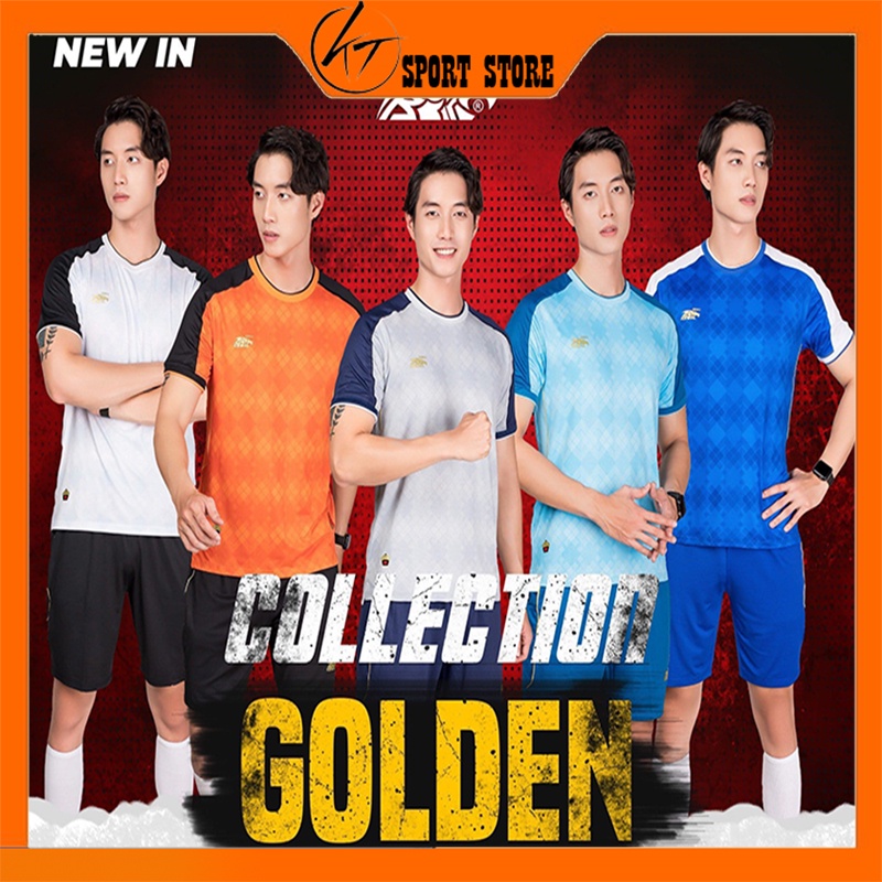 Quần áo bóng đá Riki GOLDEN -Bộ áo không Logo Chất vải cao cấp, thấm hút tốt Cao Cấp