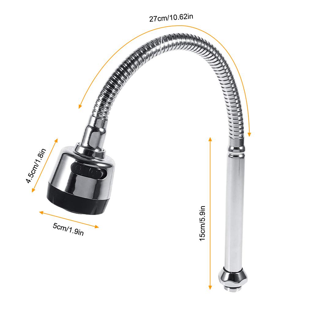 Đầu Vòi Xịt Nước Xoay 360 Độ Bằng Nhựa Và Inox Tiện Dụng DIY