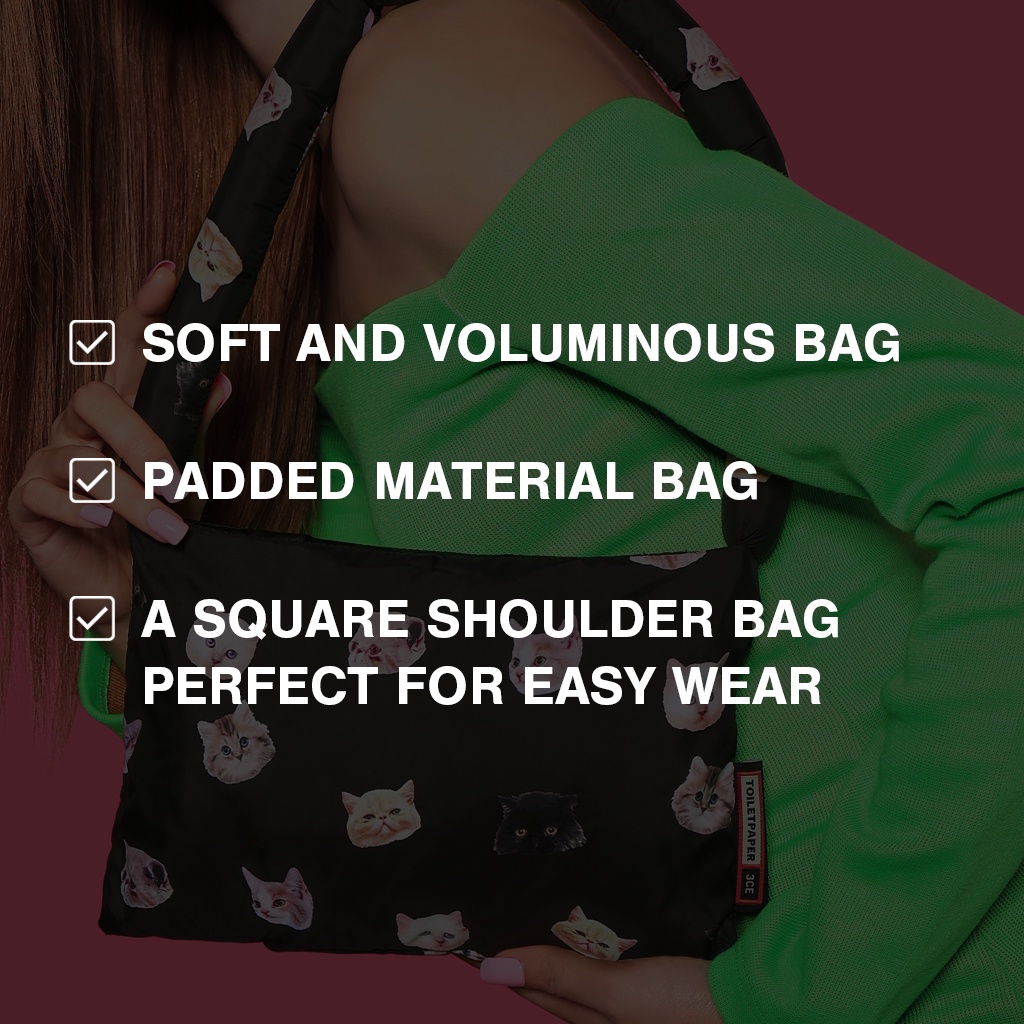 Túi phao đeo chéo 3CE Padded Shoulder Bag (TOILETPAPER) | Official Store ACC Make up Cosmetic
