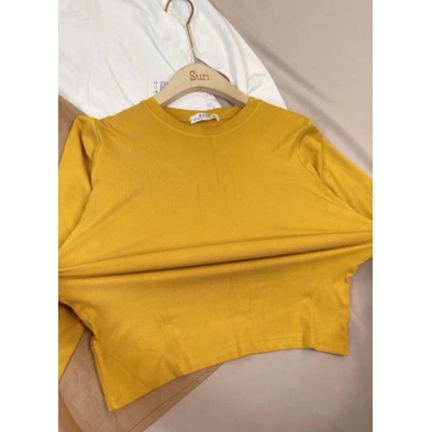 Áo Thun Body Dài Tay Korea Nữ  🌸 Phông dáng ôm trơn màu Đen  Trắng  Vàng  Nâu ulzzang sexy SIÊU HOT 🌸