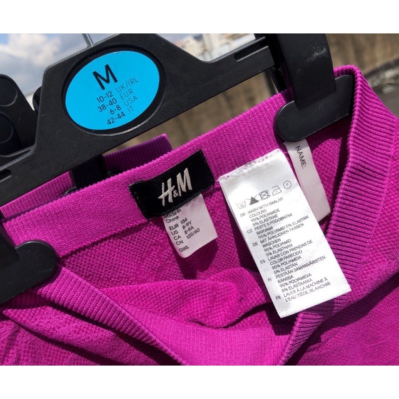 Quần legging bé gái HM 9+ tuổi  Quần tất thể thao co giãn thoáng khí xuất dư 1022