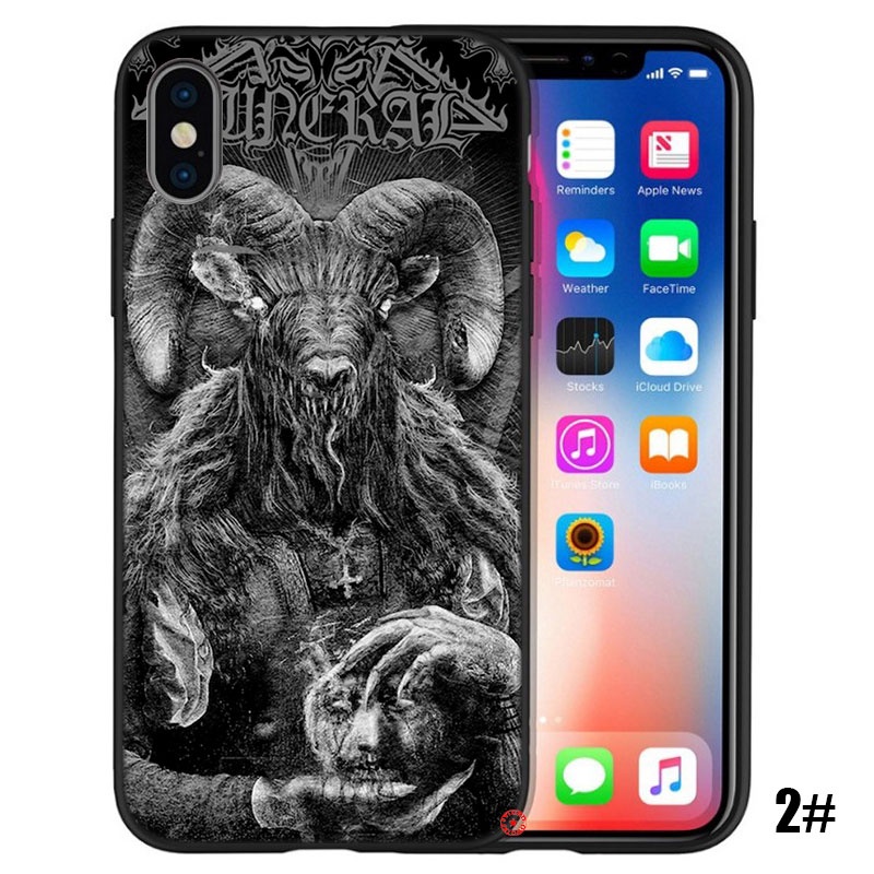 Ốp Điện Thoại Họa Tiết Đầu Lâu Và Đầu Dê Satan Cho iPhone 12 13 Pro X XS Max Mini EE28
