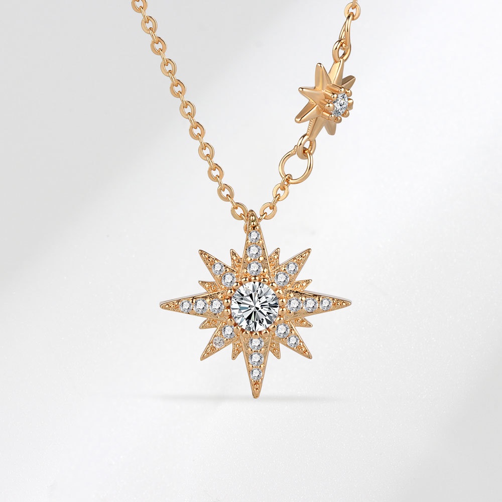 Vòng cổ Mặt Trời Và Ngôi Sao Thiết Kế Đơn Giản Cao Cấp Thời Trang Dành Cho Nữ