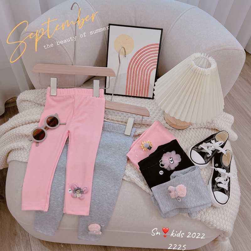 Quần legging lơ thỏ cho bé gái size 21-32kg