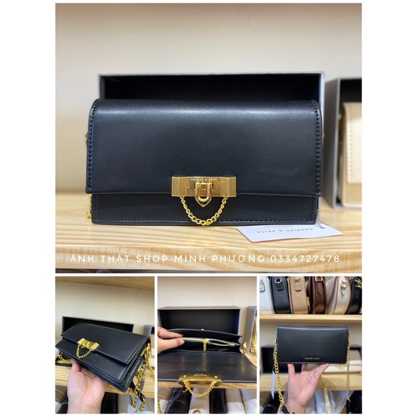 Túi Xê khóa xích da trơn hàng xuất sịn fullbox