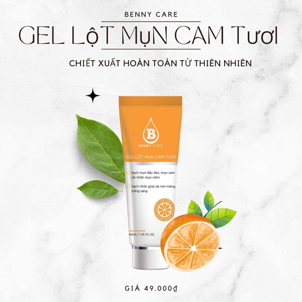 GEL LỘT MỤN CAM TƯƠI BENNY CARE - GEL LỘT MỤN MD BEAUTY CHÍNH HÃNG