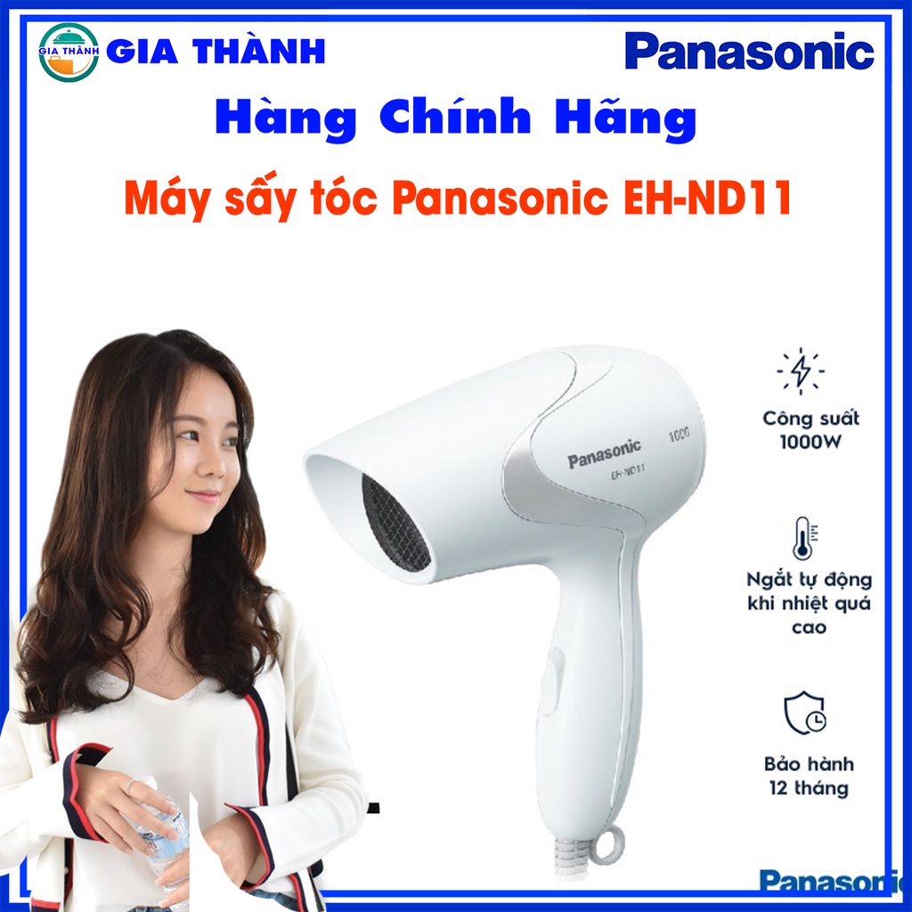 Máy sấy tóc Công suất mạnh 1000W Panasonic EH-ND11, máy xấy mini du lịch,  tiện lợi tại nhà - Chính hãng