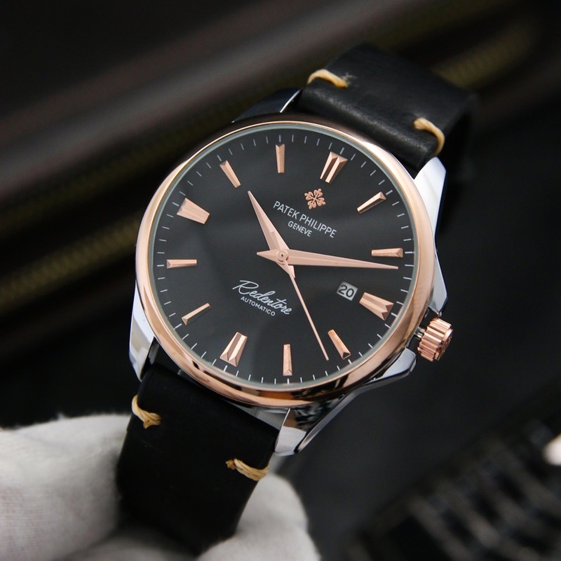 Đồng Hồ Nam P.atek Philippe Dây Da Mặt Siêu Mỏng