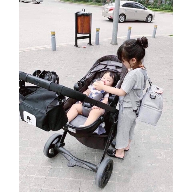 Balo đựng máy hút sữa không dây kiêm giữ nhiệt 2 ngăn + đá khô