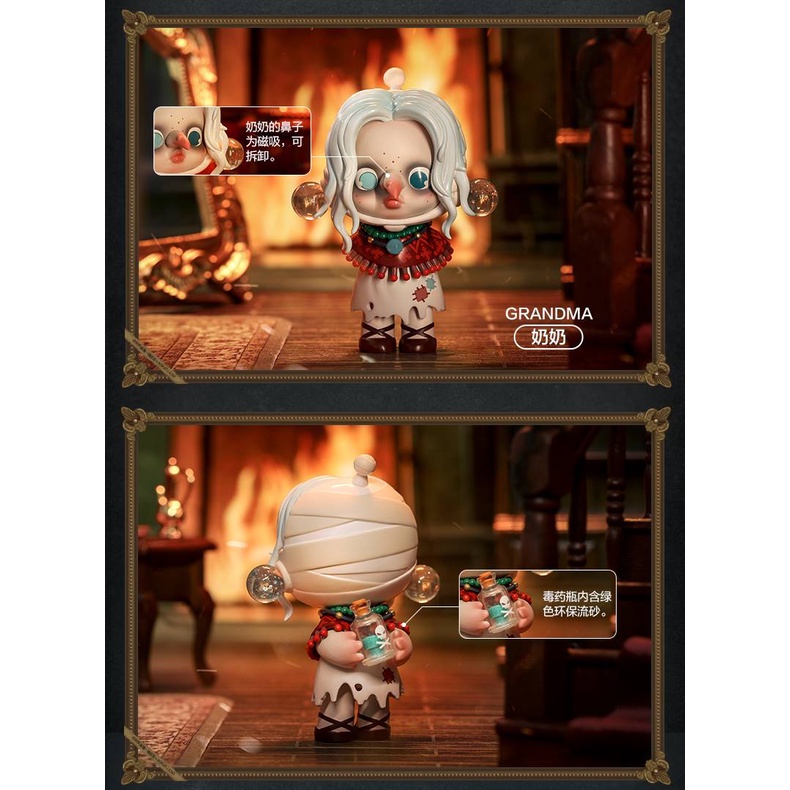 Mô Hình Đồ Chơi Gia Đình SKULLPANDA Addams POPMART  Dễ Thương