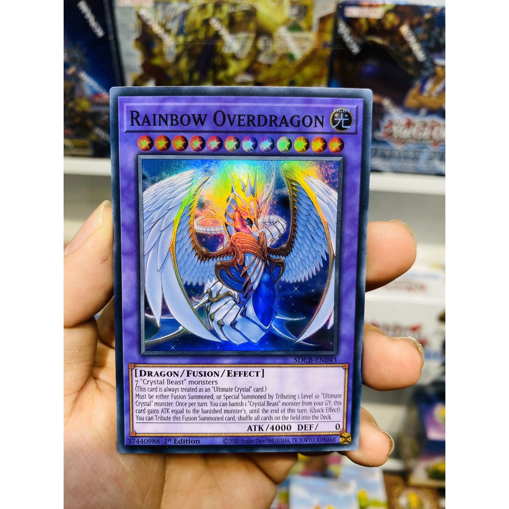 Thẻ Bài YugiOh! Mã SDCB-EN043 - Rainbow Overdragon - Super Rare - 1st Edition