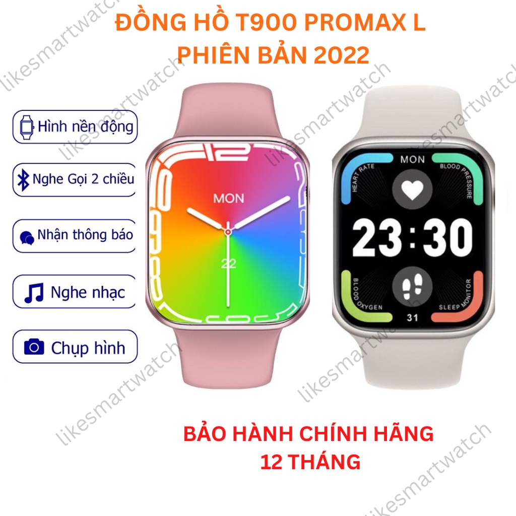Đồng hồ thông minh T900 Pro MAX nghe gọi điện cho nam nữ màn hình lớn 1,92 vòng đeo tay chống thấm nước thế hệ thứ 8