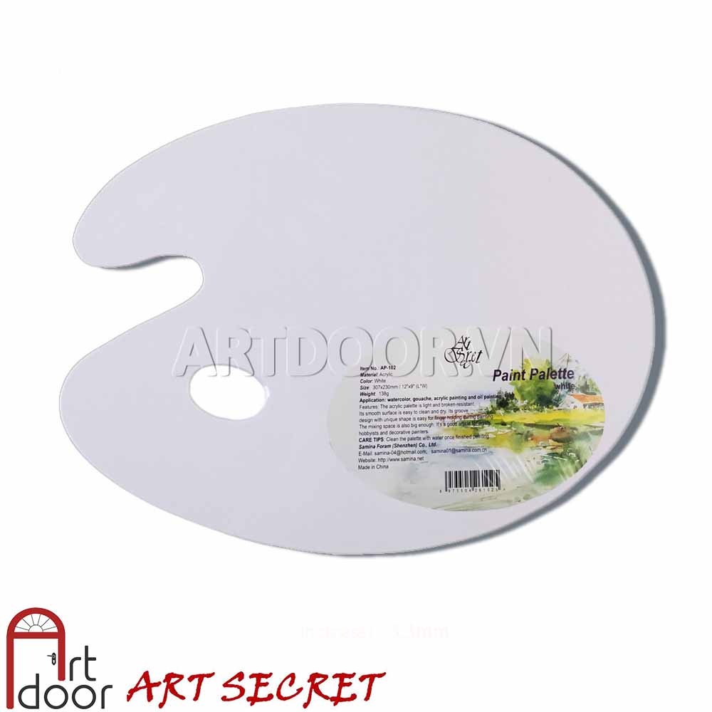 ARTDOOR Khay pha màu Acrylic ART SECRET cỡ Vừa 30 23cm palette