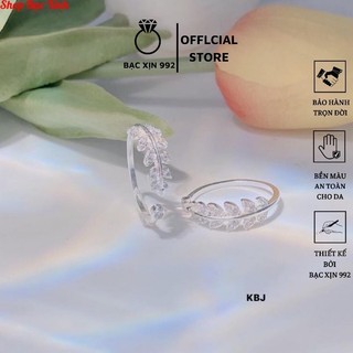 Nhẫn Hình Lá, Nhẫn Bạc ta,NB12236