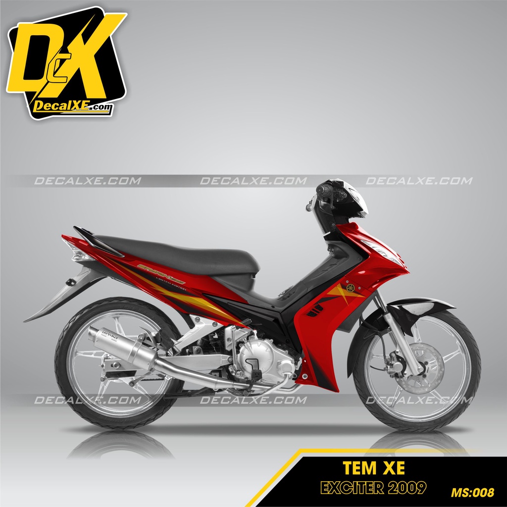 Tem rời dán xe EXCITER 2009 | Chất Liệu Decal Cao Cấp Chống Nước, Bền Màu, Cắt Khuôn Sẵn Dễ Dán| ex2009-008