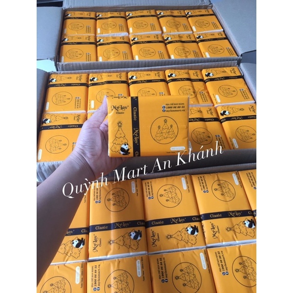 Thùng 30 gói giấy ăn gấu trúc Mylan, khăn giấy rút cao cấp 3 lớp hàng loại 1