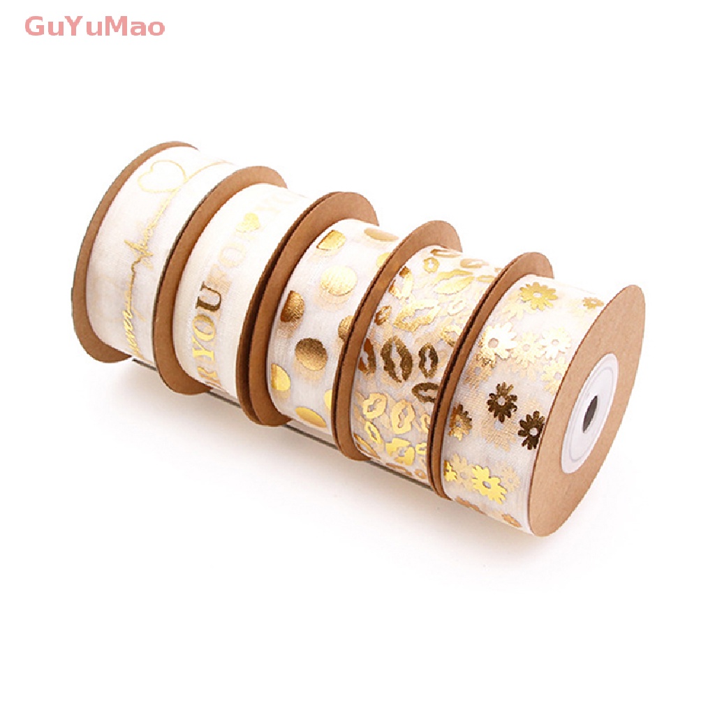 Cuộn Ruy Băng Vàng 25MM * 10M Trang Trí Hộp Quà