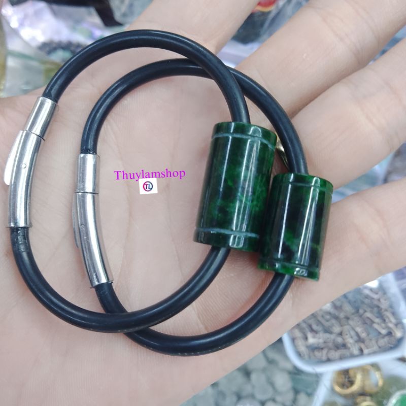 Vòng tay nam nữ lu thống may mắn đầu xuôi đuôi lọt dây cao su khoá bấm Hàn Quốc bền đẹp