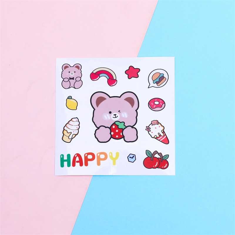 1 Miếng sticker hình dán cute trang trí dán sổ, dán laptop, dán mũ bảo hiểm