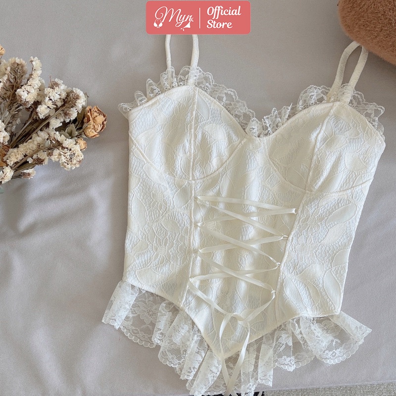 Áo bra ren bèo dây rút đẹp sang chảnh, áo nữ quyến rũ  B 1213 MYN_UNDERWEAR