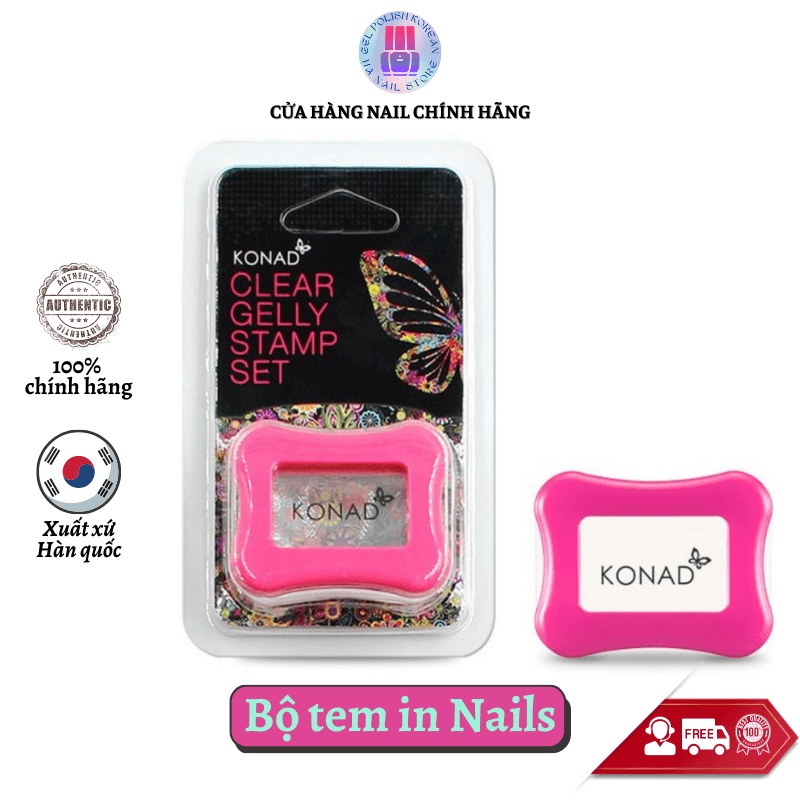 Bộ dụng cụ con tem in móng tay nghệ thuật đơn giản và tiện lợi phong cách Hàn quốc Konad chính hãng [ 1sản phẩm]