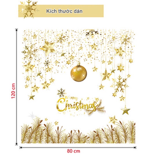 Decal trang trí Noel - Rèm sao lấp lánh