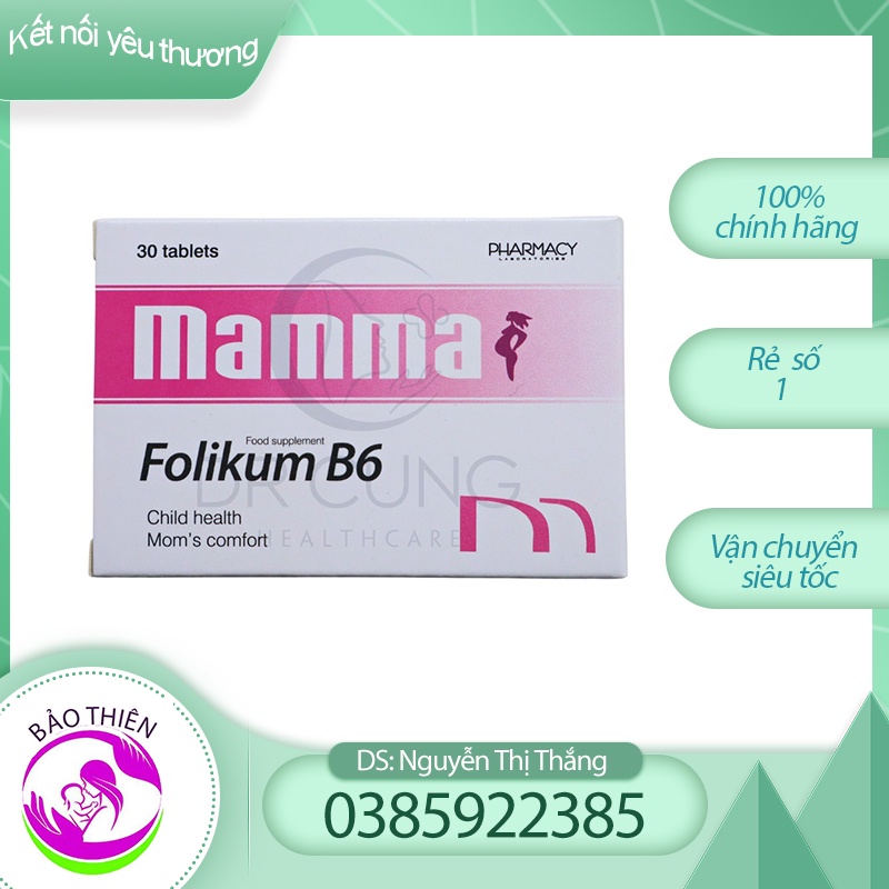 Folikum B6- bổ sung acid folic -b6 cần thiết cho mẹ bầu