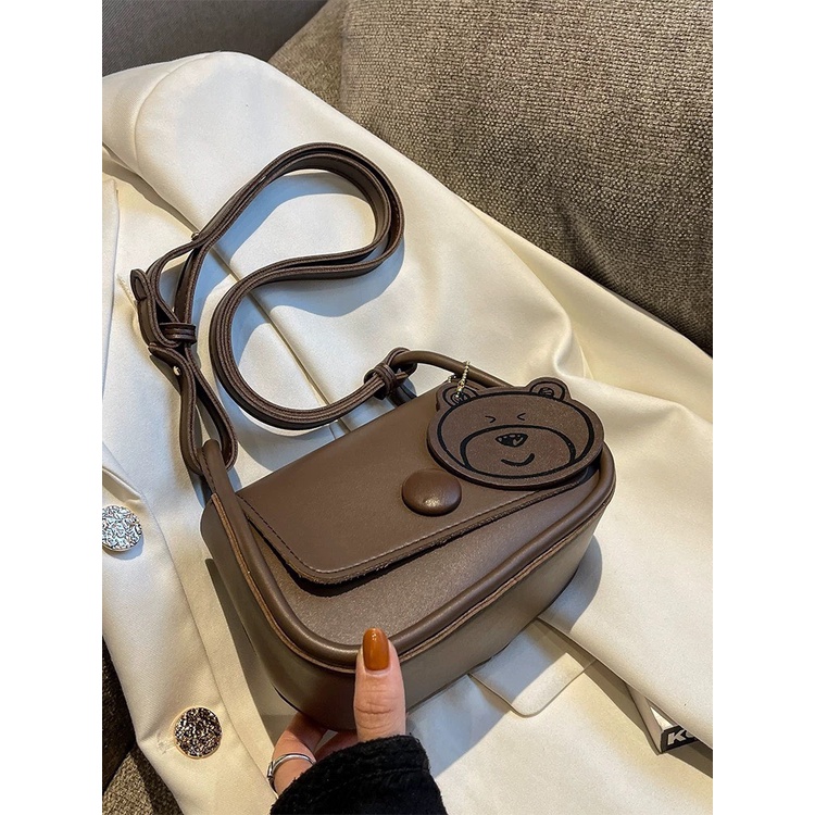 Túi xách nữ túi kẹp nách tặng kèm mặt gấu đeo chéo đeo vai thời trang TD_89