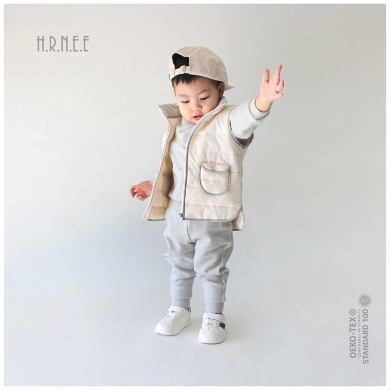 Hrnee - Áo gile phao bông cao cấp thời trang thu đông cho bé