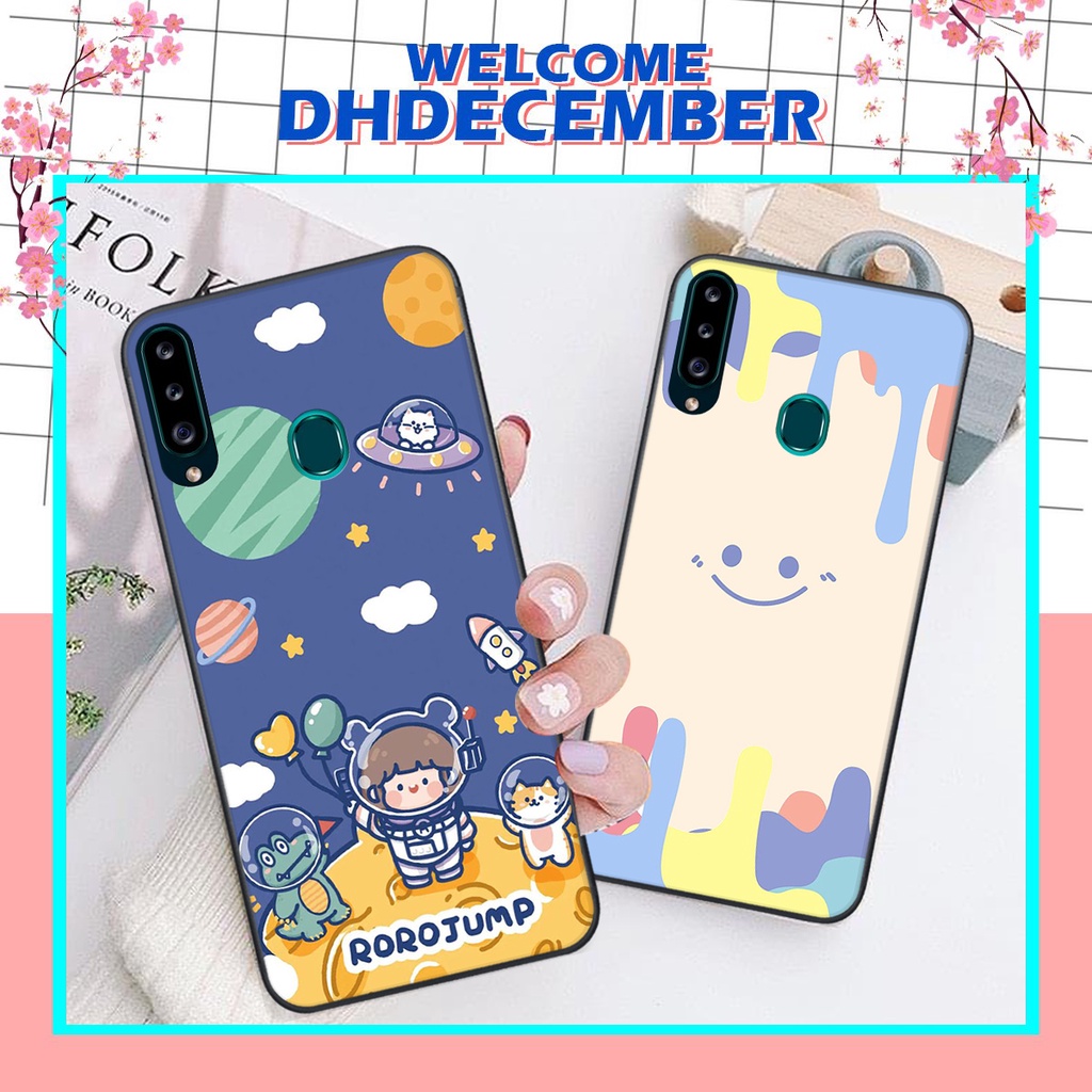 Ốp lưng Samsung A20S in hình tim, kẻ vuông mẫu mới CỰC XINH