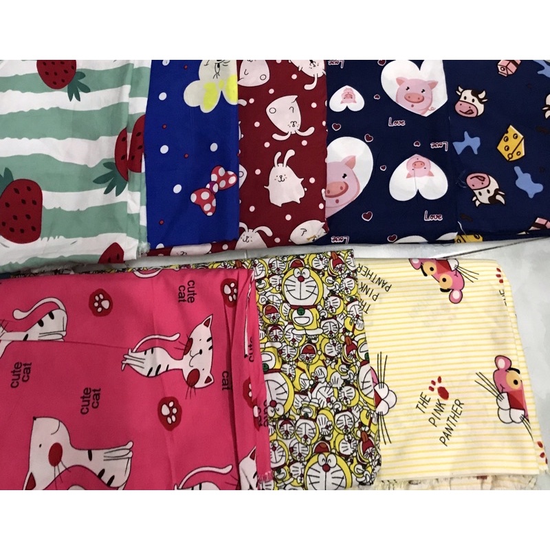 Vải thô kate, vải kate thái hoạ tiết trái thơm, dưa hấu, dâu, mẫu trái cây,hoạt hình xinh xắn may đồ cho bé,đồ handmade