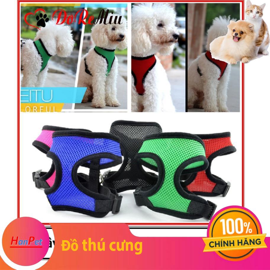 Dây dắt chó mèo dạng đai áo Lưới thời trang dây dắt kèm áo vest