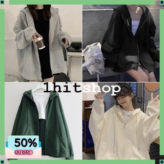 Áo khoác nỉ nam nữ form rộng,Áo KHOÁC Hoodie TRƠN Nam Nữ Ulzzang Unisex