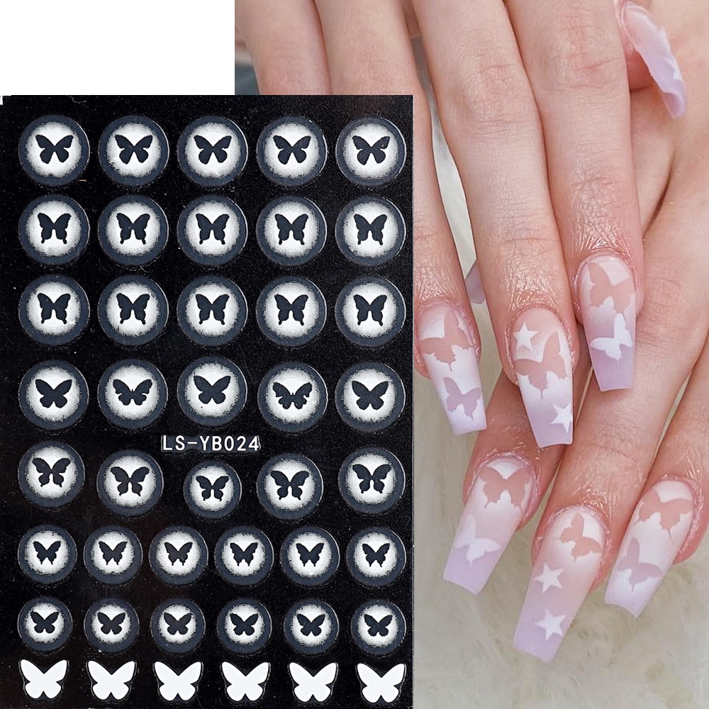 Miếng Dán Trang Trí Móng Tay 3D Hình Trái Tim Xinh Xắn