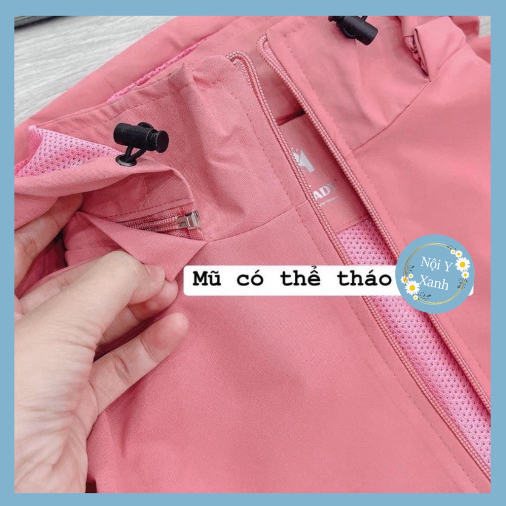 áo gió nữ 2 lớp vải tráng bạc không thấm nước cản gió chống bụi có mũ tháo rời thời thượng hàng đẹp A260 noiyxanh hot tr