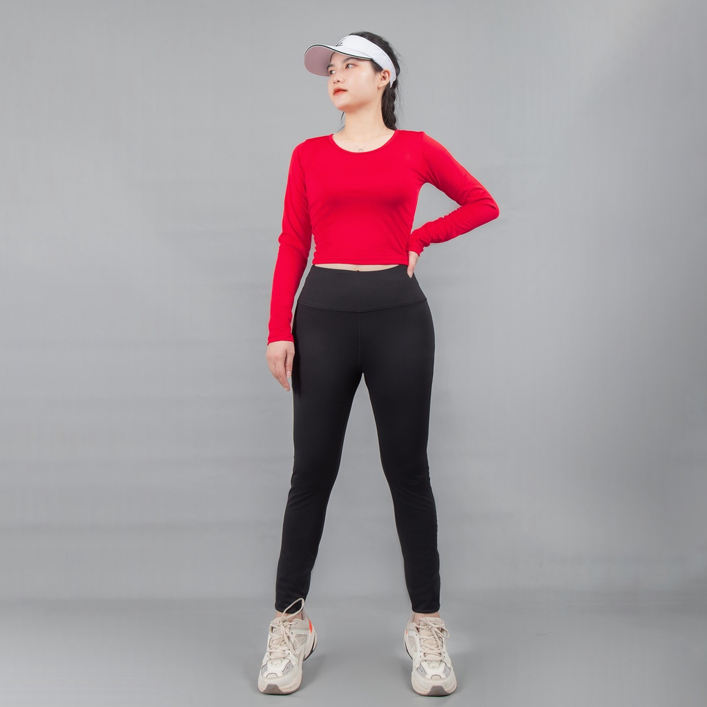 Bộ đồ thể thao Gladimax quần Genmax V3 &amp; Croptop dài tay phù hợp Yoga, gym, đạp xe, dance...