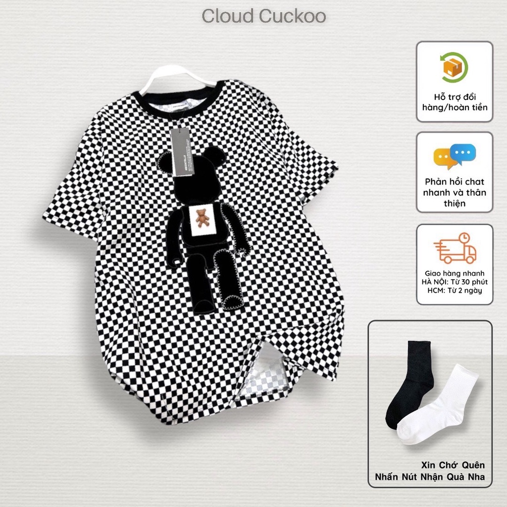 Áo Thun Unisex Phong Cách Ô Vuông Caro Chất Cotton Gân Tăm Siêu Đẹp - Mã Số: Be2706