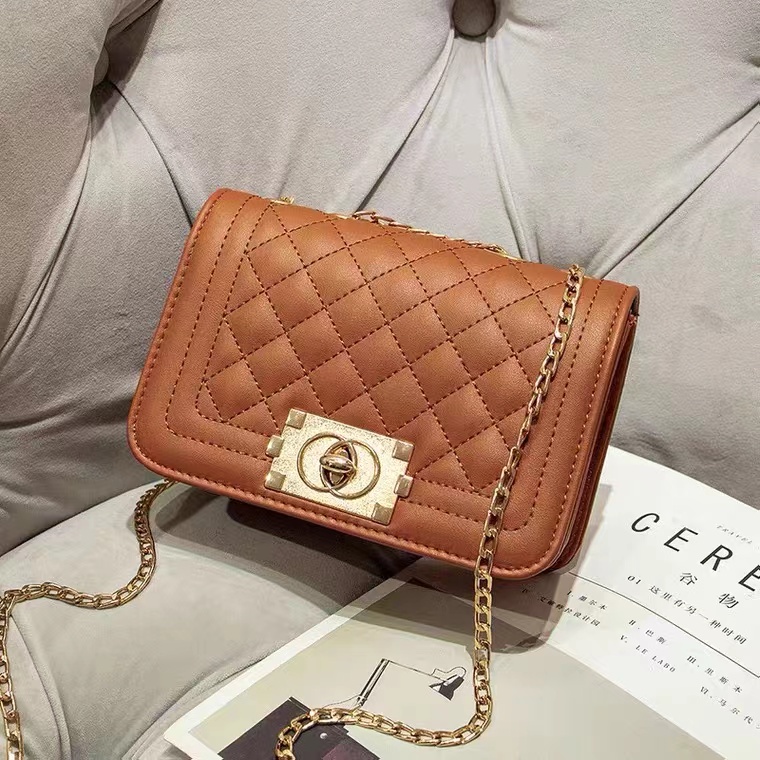 MISCHA Túi Xách Đeo Vai Hình Thoi Cỡ Nhỏ Phối Dây Đeo Sợi Xích Thời Trang Cao Cấp Cho Nữ