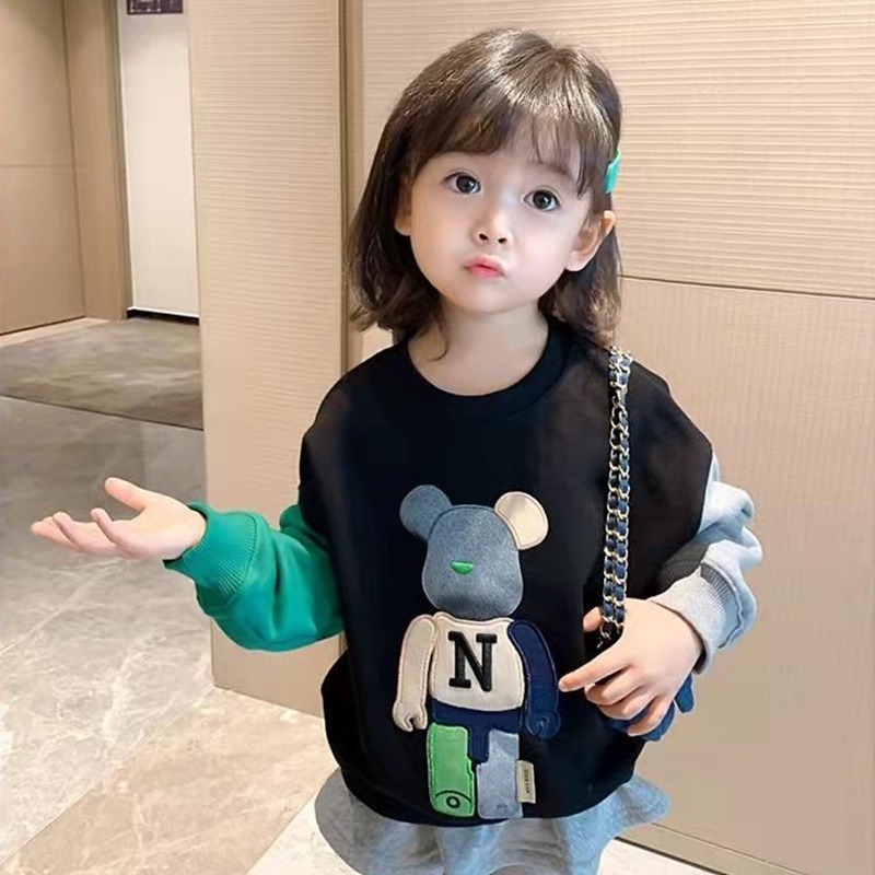 Áo Thun sweater In Họa Tiết Hoạt Hình Dễ Thương Cho Bé Gái Từ 1-9 Tuổi