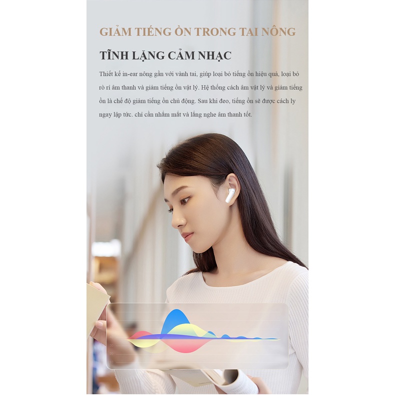 Tai Nghe Bluetooth True Wireless Triều Cường Tech  TCT-S18 Chống Ồn ENC - Mic Đàm Thoại- Chế Độ Nhạc &amp; Gaming-