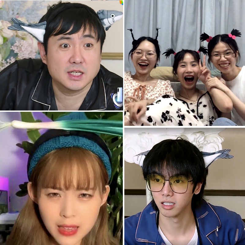 Băng Đô Cài Tóc Đuôi Ngựa Biểu Tượng Hoạt Hình Dễ Thương Vui Nhộn Nữ Thời Trang