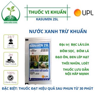 Thuốc trừ nấm, vi khuẩn kasumin 2sl gói 20ml nước xanh - giá rẻ