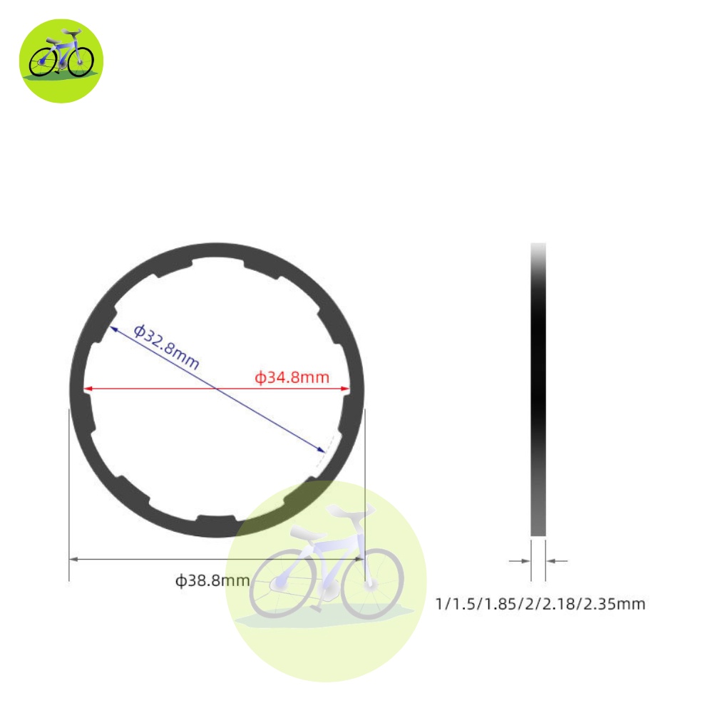 Vòng đệm cối líp xe đạp thả HG / Khoen chêm cao líp thả Toopre 1mm, 1.5mm, 2mm
