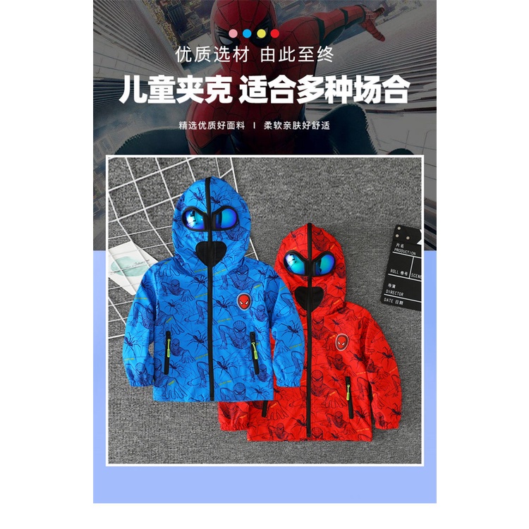 Áo Khoác Lót Lông Cừu Họa Tiết Spiderman Ultraman Thời Trang Mùa Thu 2022 Cho Bé Trai