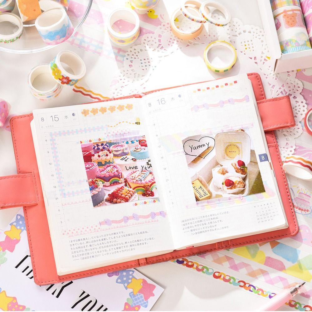 PISTA Set 20 Cuộn Băng Keo Dán Trang Trí Sổ Tay DIY