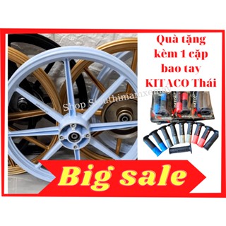 (Khuyến mãi quà tặng 1 cặp bao tay) Mâm 8 cây hiệu AT Racing -Asiro dùng cho xe Sirius RC-Fi / Jupiter / Exiter 2010