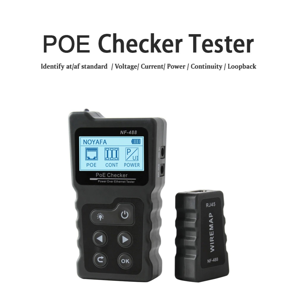 Máy Test Và Kiểm Tra Tín Hiệu Cáp Mạng Poe Noyafa Nf-488 Kiểm Tra Poe Qua Máy Kiểm Tra Cáp Ethernet Cat5 Cat6 Lan